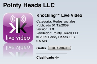 Knocking Live video ico App Store