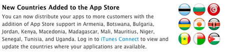 La AppStore llega a 13 países más 3