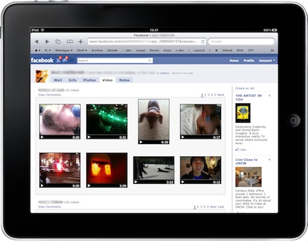 El iPad ya muestra los vídeos de Facebook, sin Flash ni HTML5 3