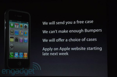 Asunto arreglado: Apple obsequiará 'bumbers' para todos los propietarios de un iPhone 4 3