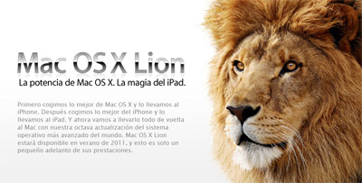 Mac OS X 10.7 Lion: La próxima versión del sistema operativo más avanzado del mundo 3
