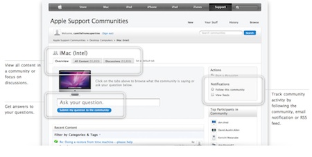 Apple lanza los nuevos foros a modo de red social 3