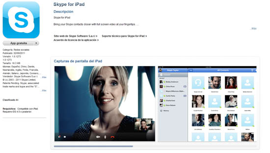 Skype para el iPad ya está disponible para descarga en el App Store 3