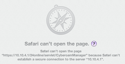 Safari error 1