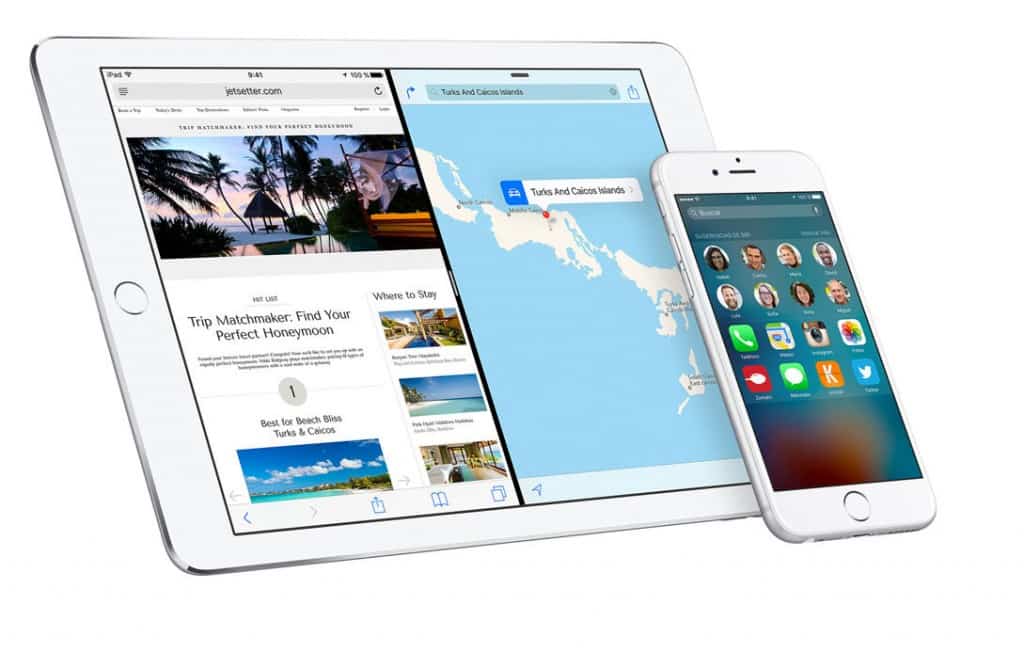 iPad Pro y iPhone 6s con iOS 9