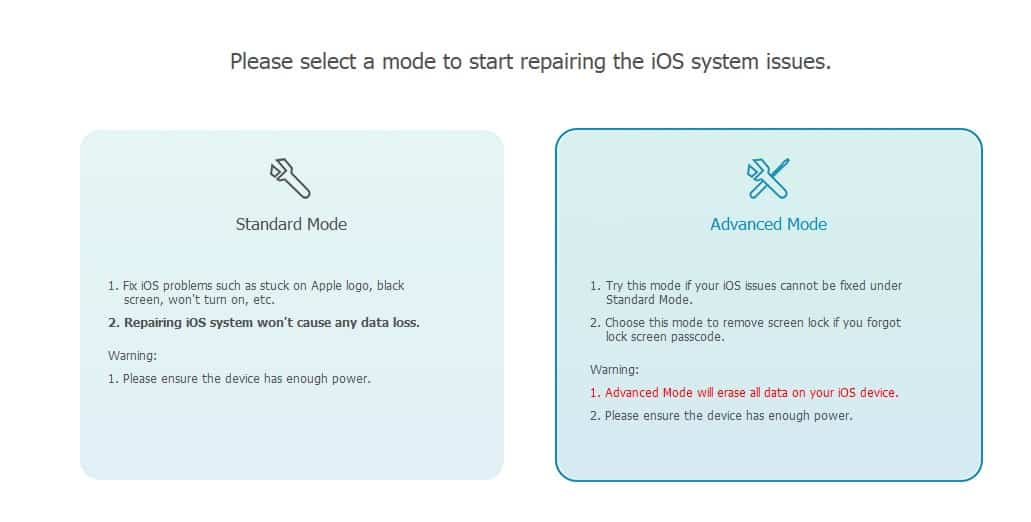 TunesKit IOS System Recovery para solucionar problemas graves de iOS 11