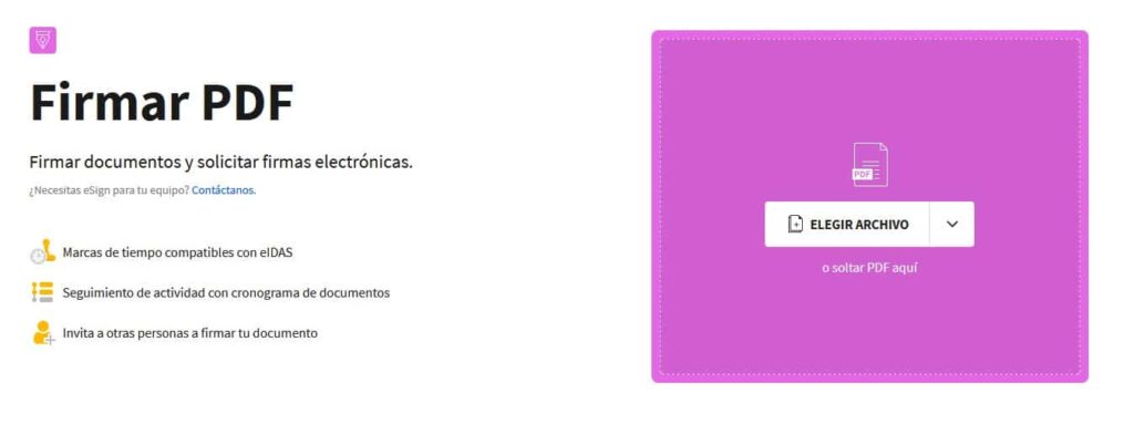 eSign, la herramienta de SmallPDF que permite firmar digitalmente archivos PDF de forma rápida 6