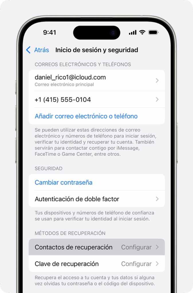 Cómo configurar un contacto de recuperación en tu cuenta Apple: más seguridad para tu acceso 1