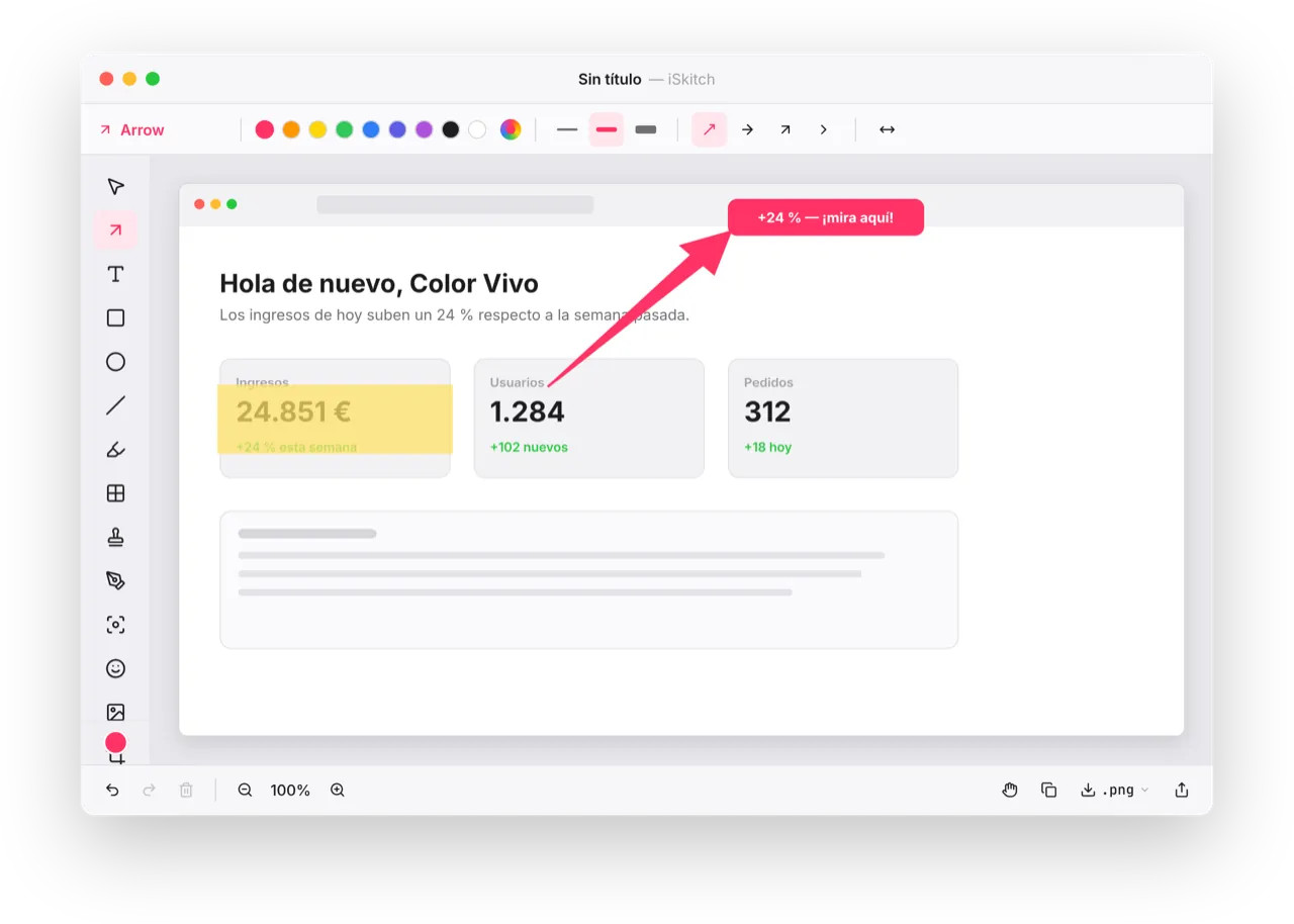9 apps para Mac que la IA no ha conseguido sustituir 1 Editor de iSkitch para anotar capturas de pantalla en macOS