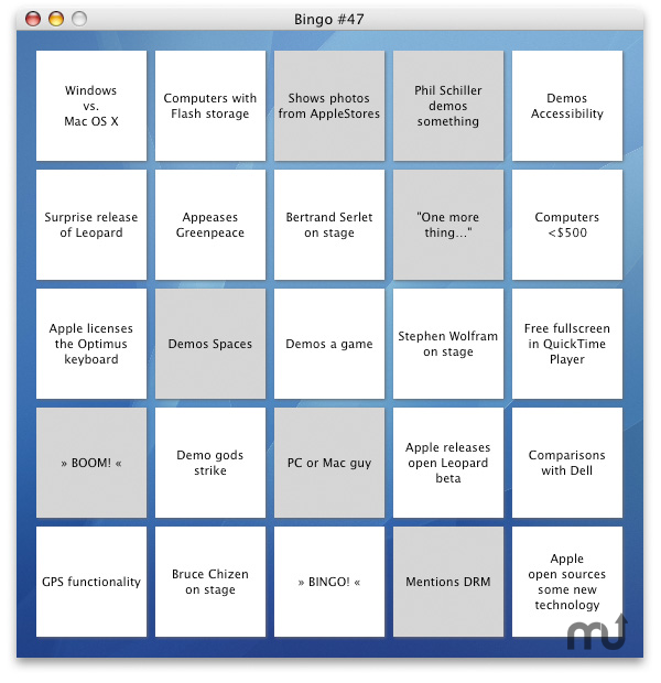 Carton de bingo
