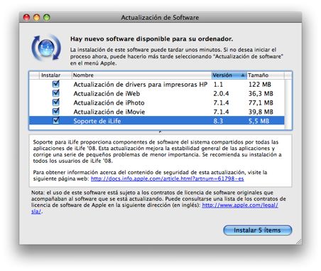 Actualización de software para iLife 3