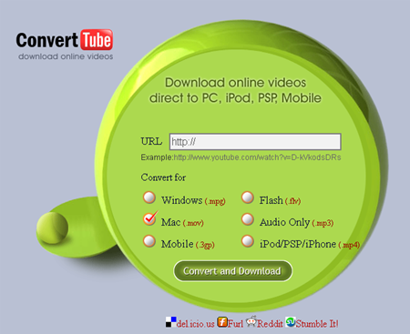 Converttube, convierte los videos de youtube al iPod, iPhone y tu Mac 3