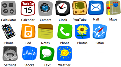 Pack de 17 iconos de estilo iPhone para Mac OS 3