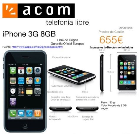 iPhone 3G Libre de fábrica