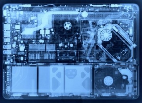 MacBook a través de los rayos X
