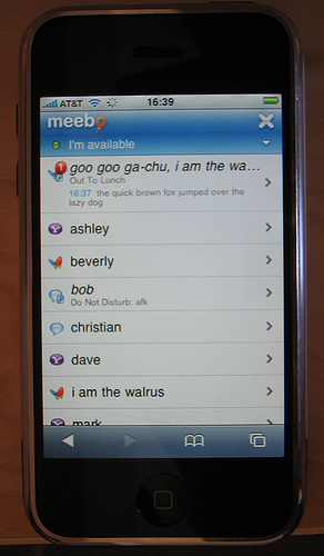 Meebo ya es compatible con el iPhone e iPod Touch 3