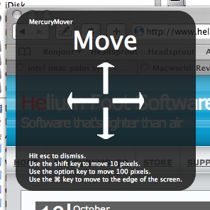 MercuryMover: Moviendo las ventanas con el teclado 3