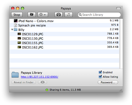 Papaya 1.0, comparte tus ficheros fácilmente 6