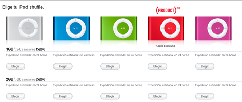 Nuevos colores para el Shuffle 3 ipod shuffle